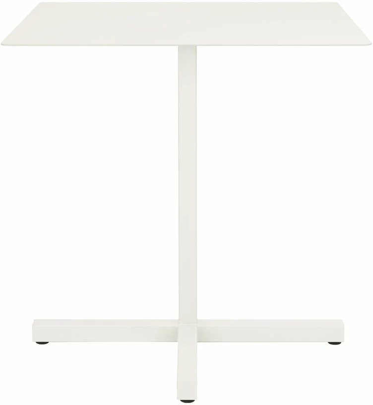 Table carrée en acier gris blanc mat Chop - Hem