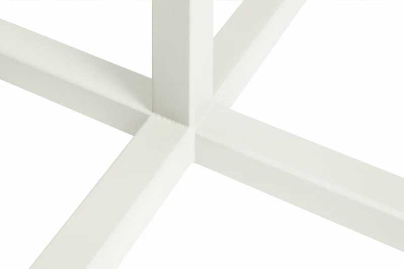 Table carrée en acier gris blanc mat Chop - Hem
