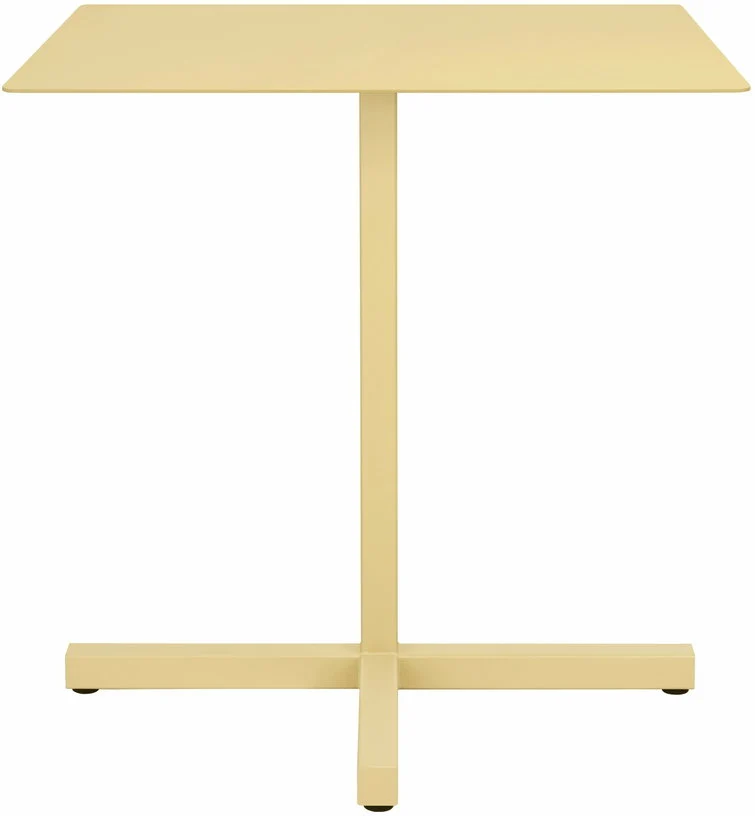 Table carrée en acier beige mat Chop - Hem
