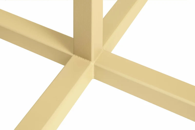 Table carrée en acier beige mat Chop - Hem