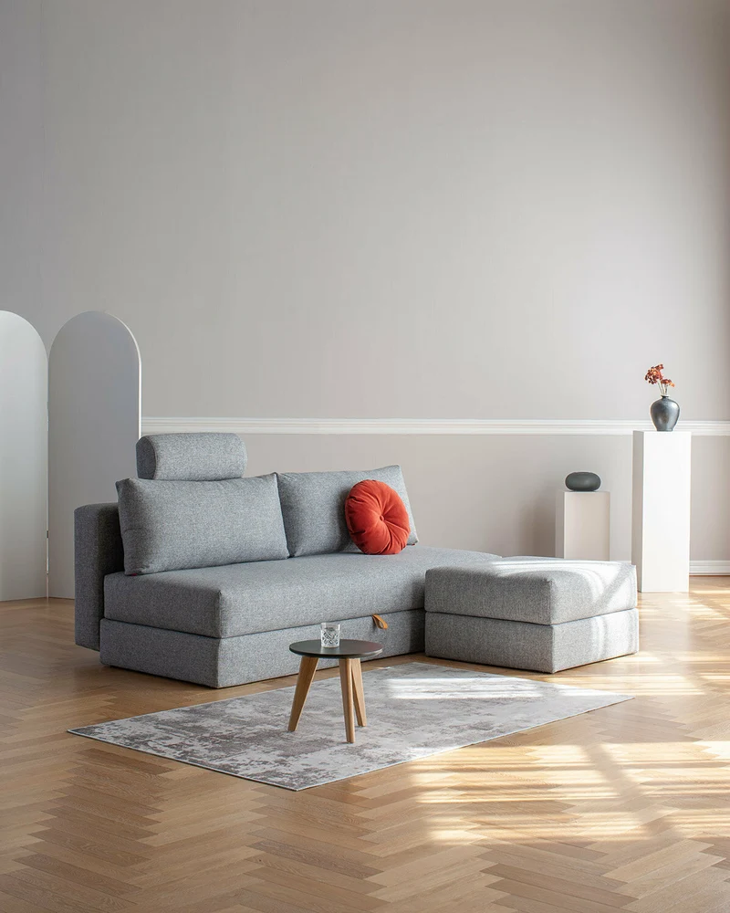 Canapé-lit 2 places gris granite Osvald - Innovation Living