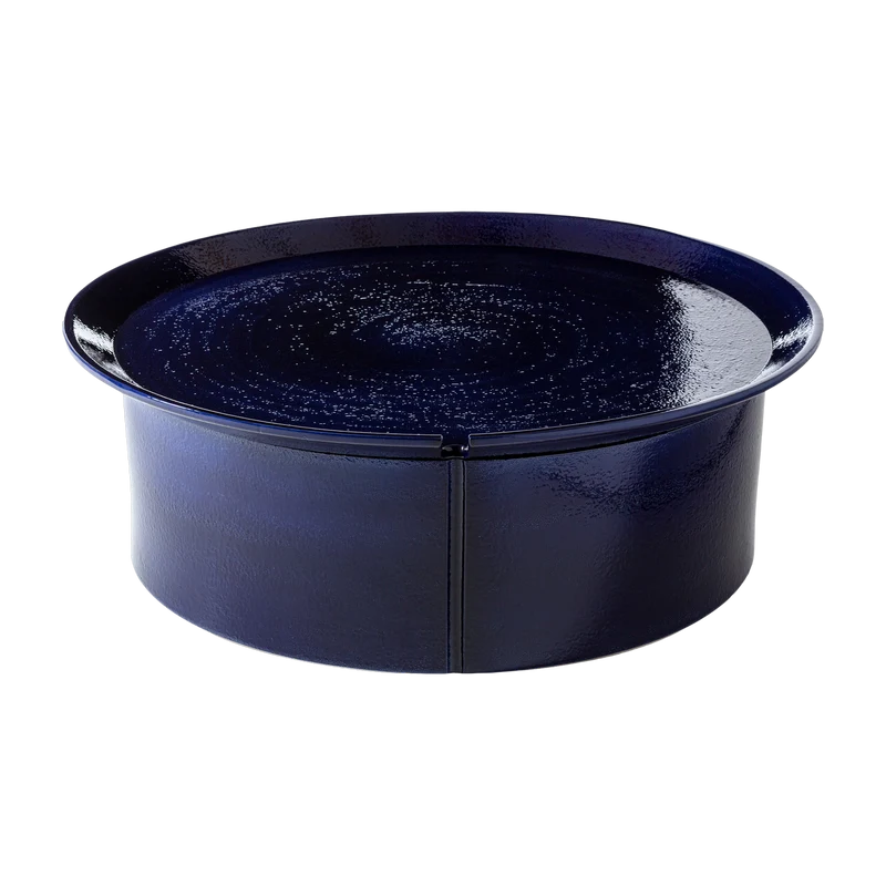 Table basse en millgres bleu Brise 46 - Gervasoni