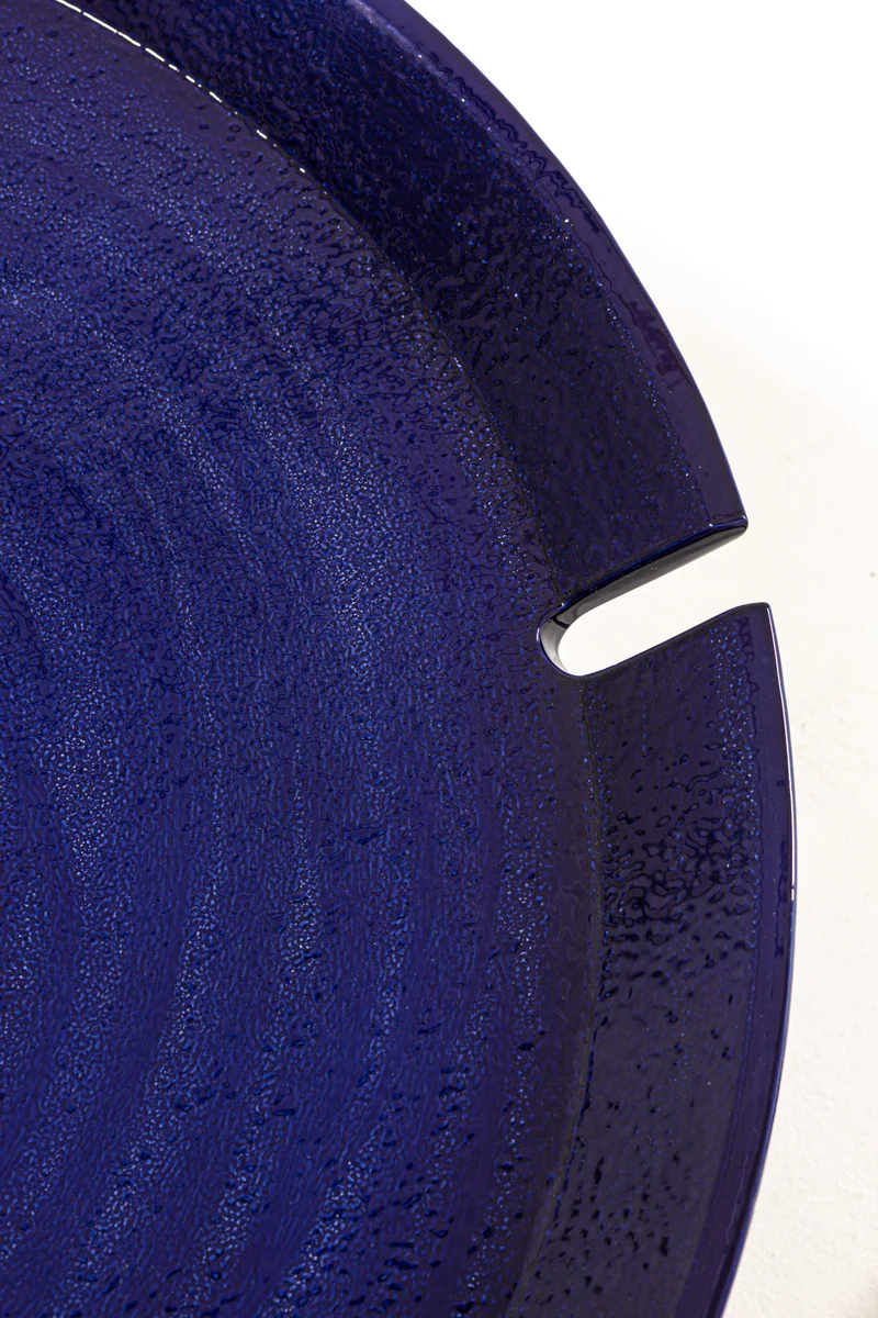 Table basse en millgres bleu Brise 46 - Gervasoni