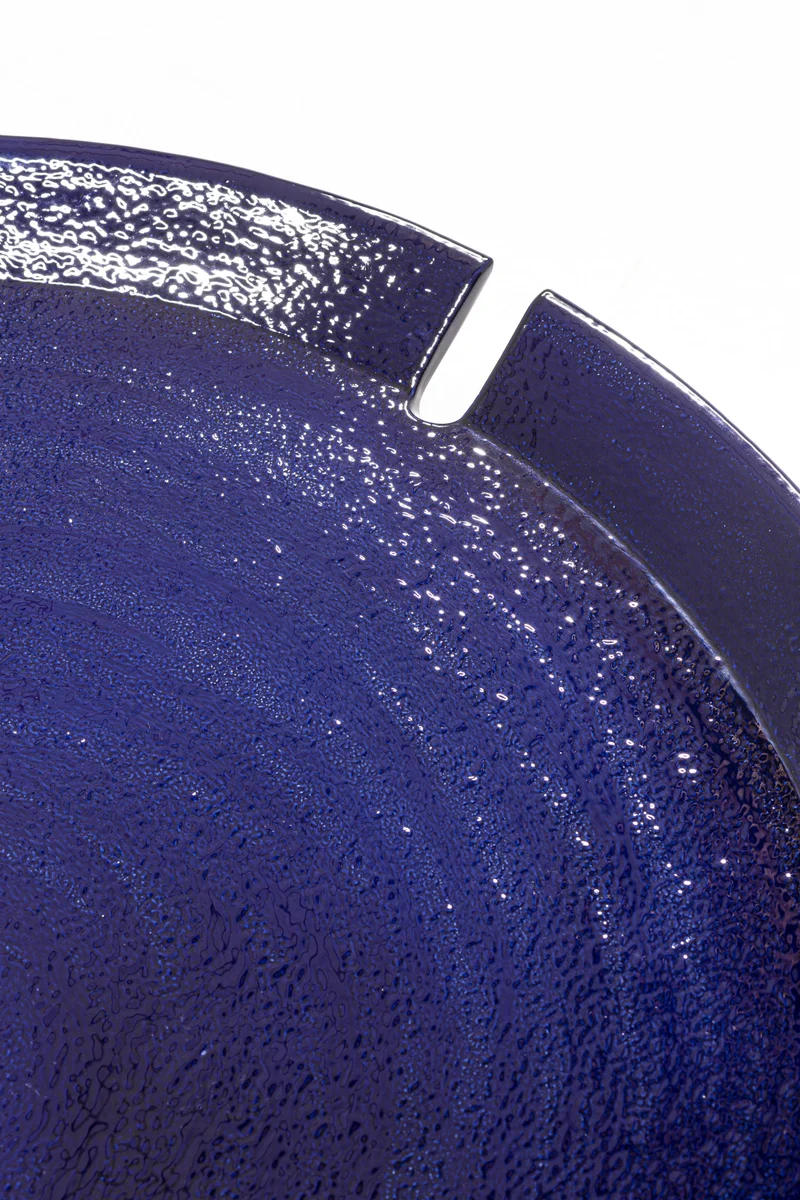 Table basse en millgres bleu Brise 46 - Gervasoni