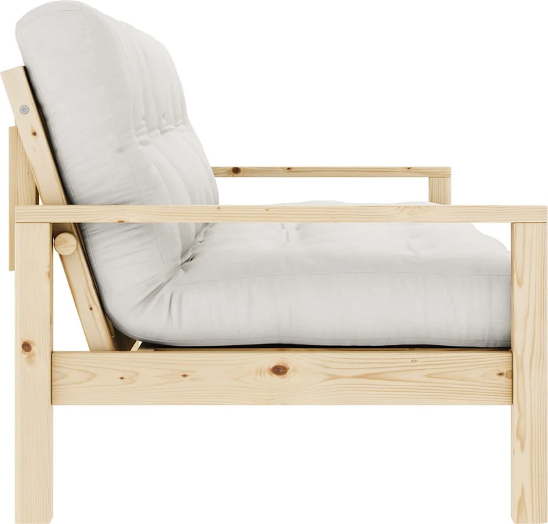 Canapé-lit en bois clair et tissu naturel Knob - Karup Design