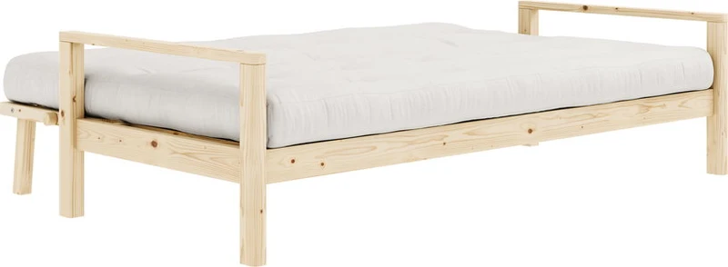 Canapé-lit en bois clair et tissu naturel Knob - Karup Design