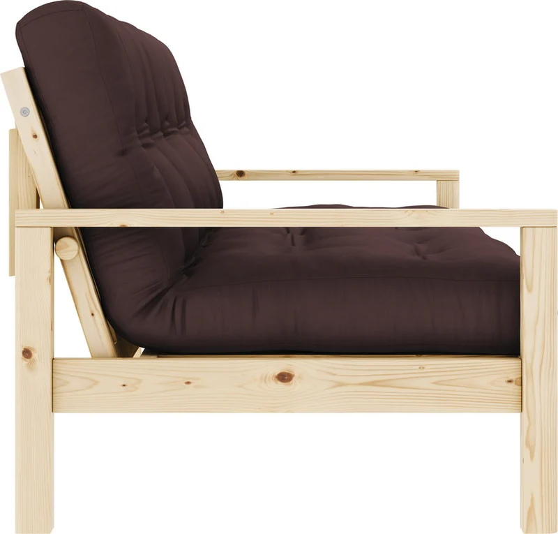 Canapé-lit en bois clair et tissu marron Knob - Karup Design
