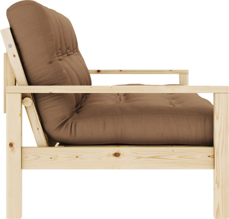 Canapé-lit en bois clair et tissu mocca Knob - Karup Design