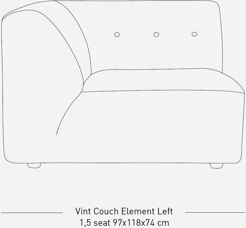 Element Left 1 5-Seat Sneak Beige - HKLIVING