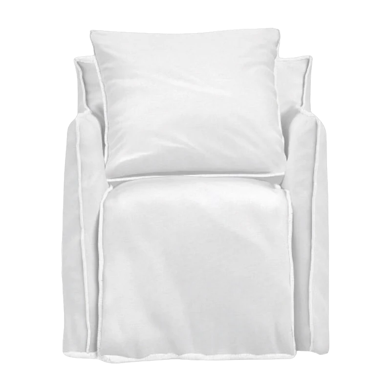 Fauteuil de jardin en tissu blanc Ghost Out 05 - Gervasoni