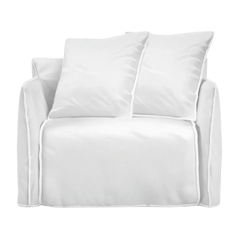 Fauteuil de jardin en tissu blanc Ghost Out 09 - Gervasoni