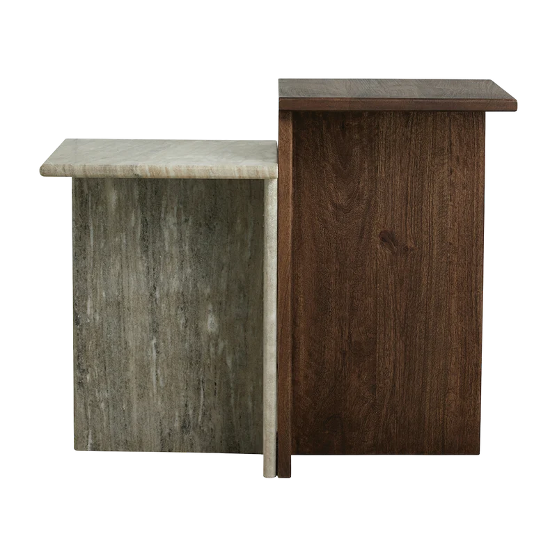 Tables d'appoint en bois de manguier marron 35 x 58 cm Glina - Nordal