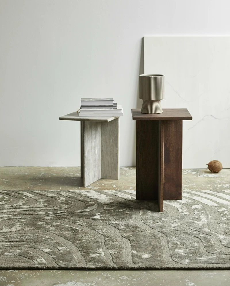 Tables d'appoint en bois de manguier marron 35 x 58 cm Glina - Nordal