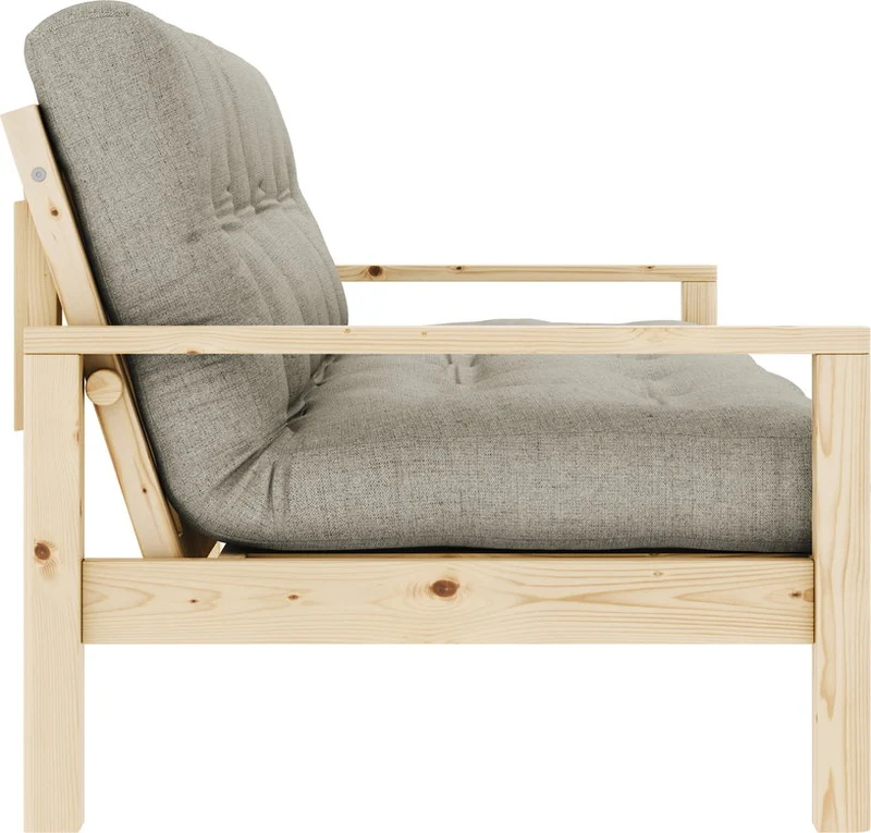 Canapé-lit en bois clair et tissu lin Knob - Karup Design