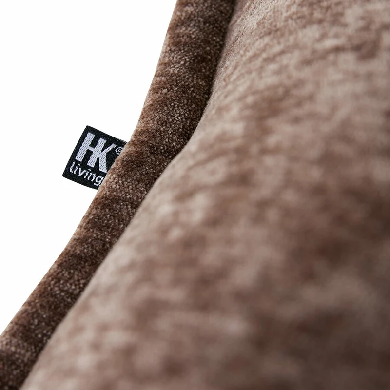 Fauteuil lounge chromé Velvet Brown - HKliving