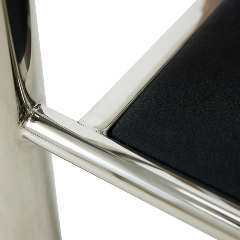 Fauteuil lounge chromé Velvet Brown - HKliving