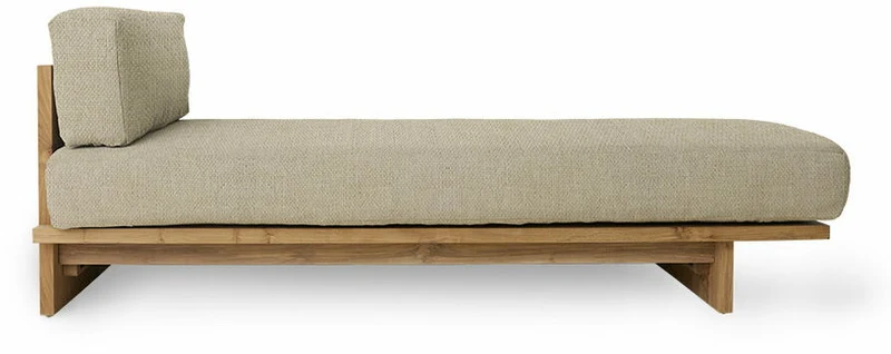 Banquette d'extérieur Teck Naturel - HKLIVING