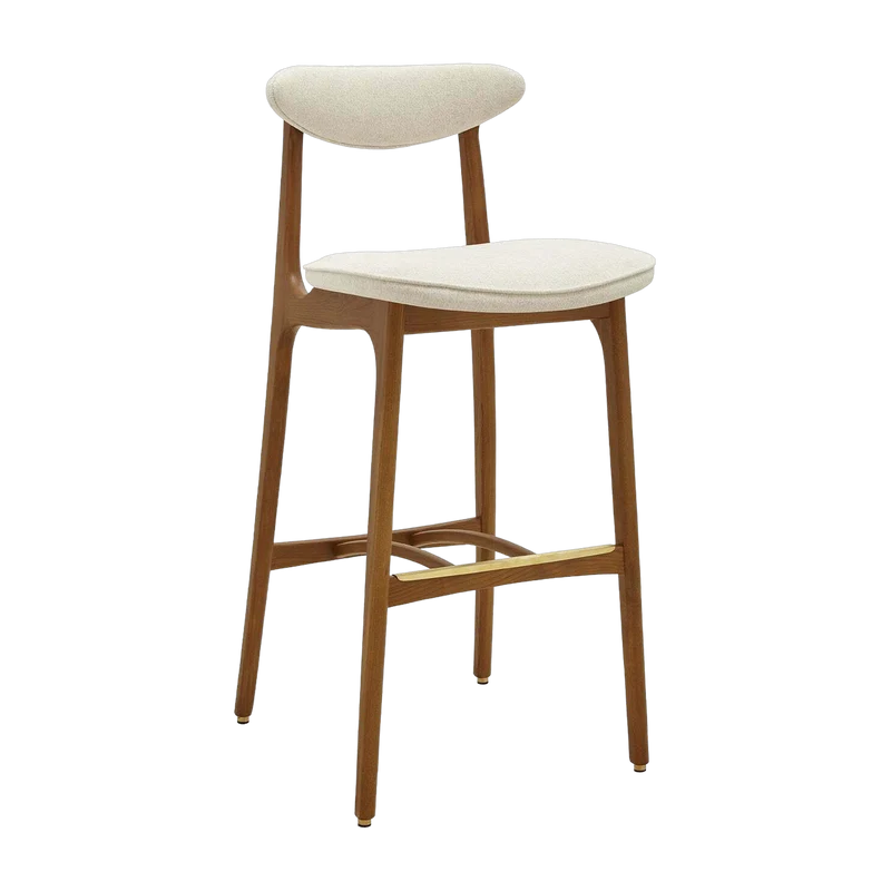 Chaise de bar en marbre blanc et frêne foncé 100cm Série 200-190 - 366 Concept