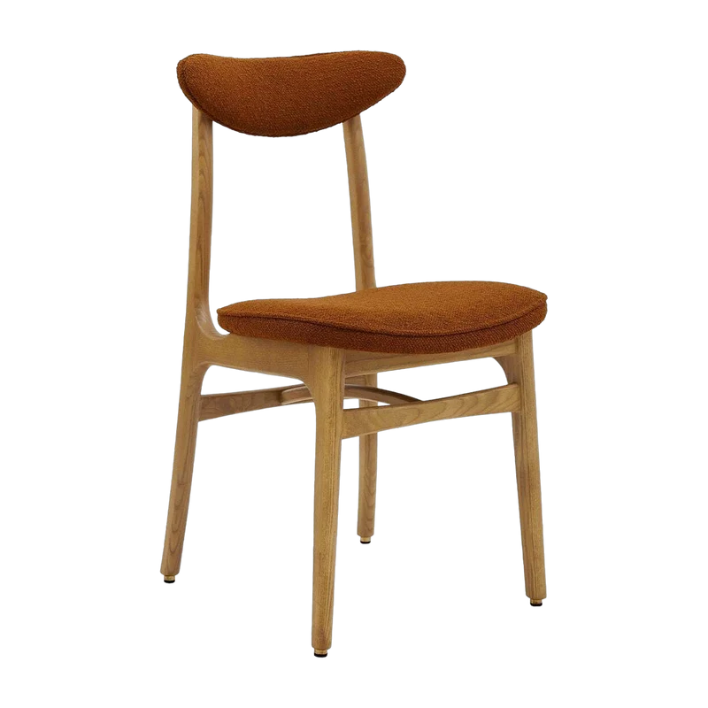 Chaise en tissu bouclé sierra et frêne nature 52 x 45 Série 200-190 - 366 Concept