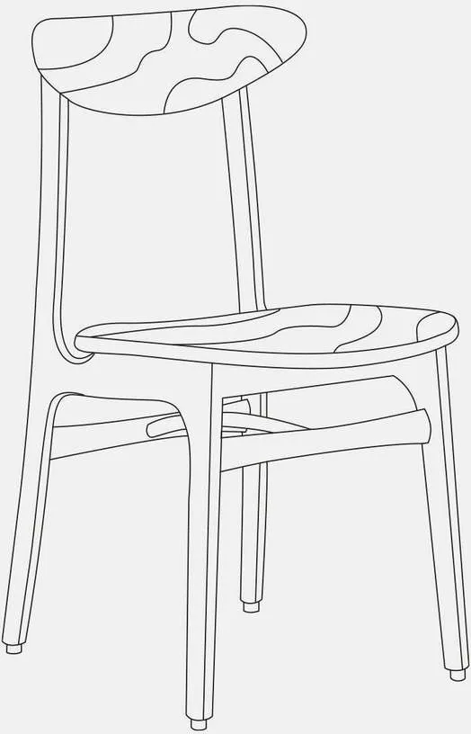 Chaise en frêne noir 52 x 45 Timber - 366 Concept