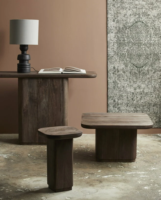Table d'appoint en bois de manguier marron 32 x 48,5 cm Toke - Nordal
