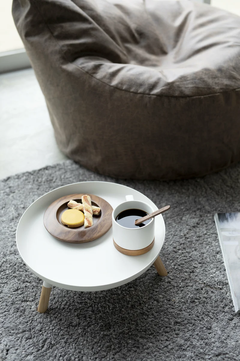 Plateau en acier avec pieds blanc Plain - Yamazaki