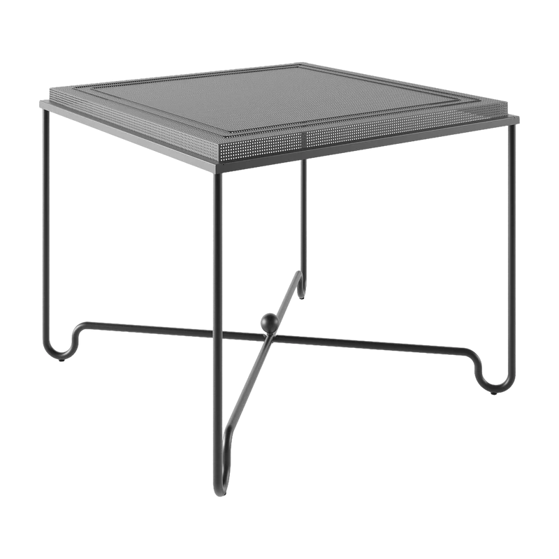 Table à manger de jardin noire 90x90 cm Tropique - Gubi