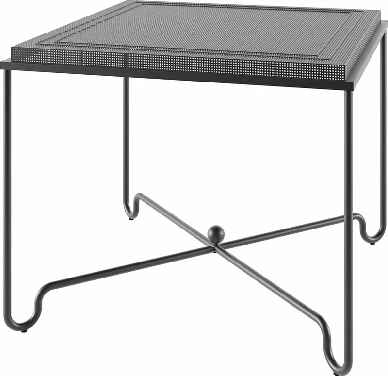 Table à manger de jardin noire 90x90 cm Tropique - Gubi