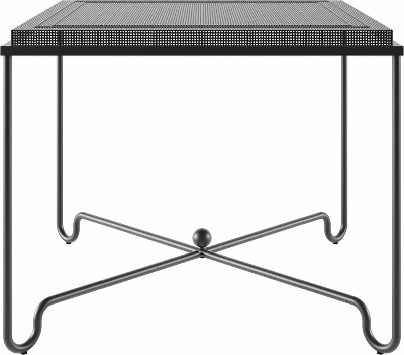 Table à manger de jardin noire 90x90 cm Tropique - Gubi