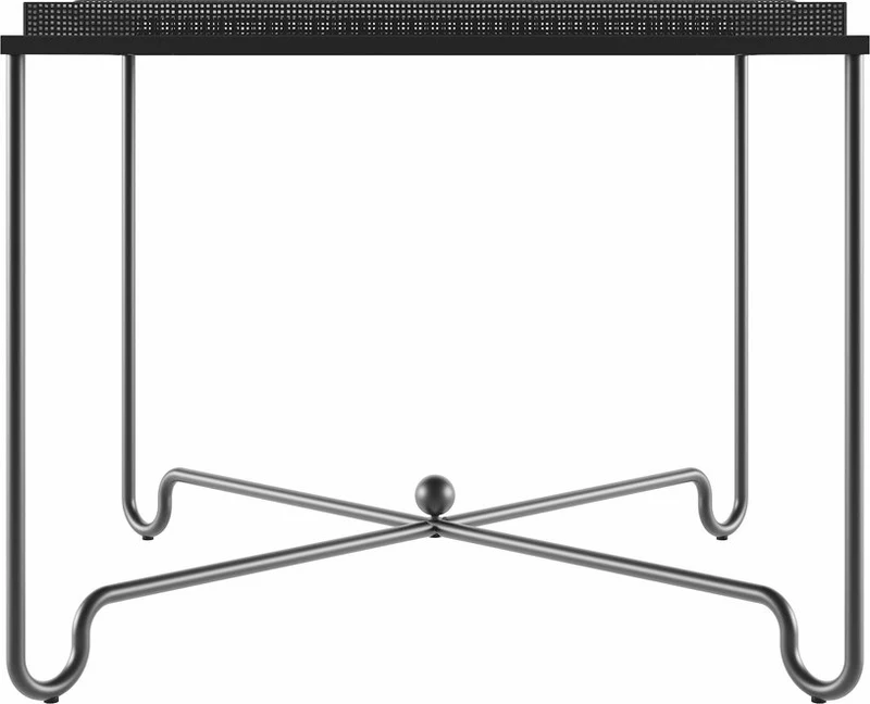 Table à manger de jardin noire 90x90 cm Tropique - Gubi