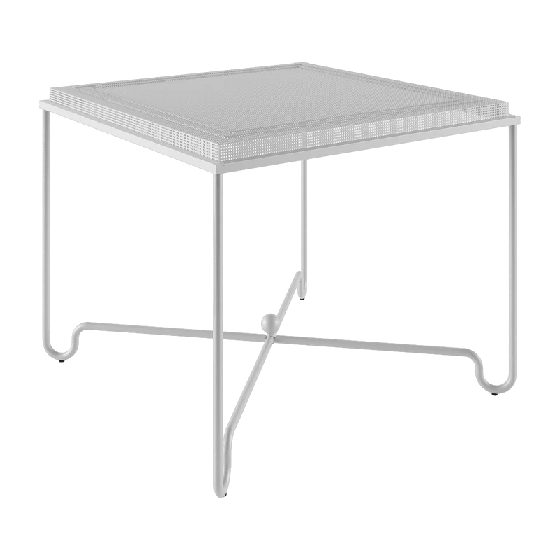 Table à manger de jardin blanc mat 90x90 cm Tropique - Gubi