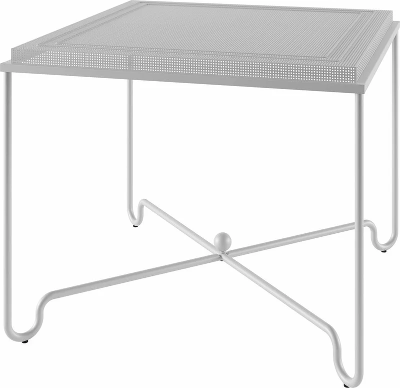 Table à manger de jardin blanc mat 90x90 cm Tropique - Gubi