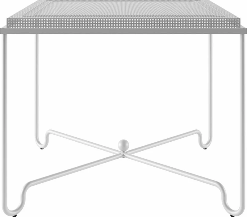 Table à manger de jardin blanc mat 90x90 cm Tropique - Gubi