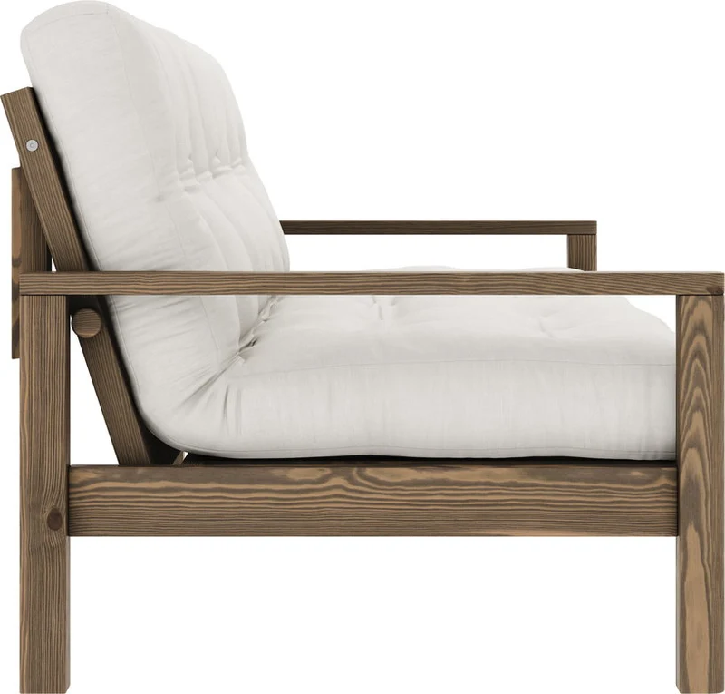 Canapé-lit en bois foncé et tissu naturel Knob - Karup Design