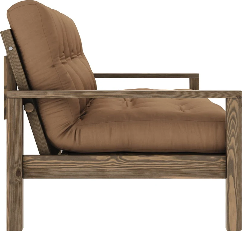 Canapé-lit en bois foncé et tissu mocca Knob - Karup Design