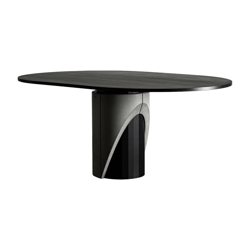 Table à manger ovale Sharp Lyon Béton