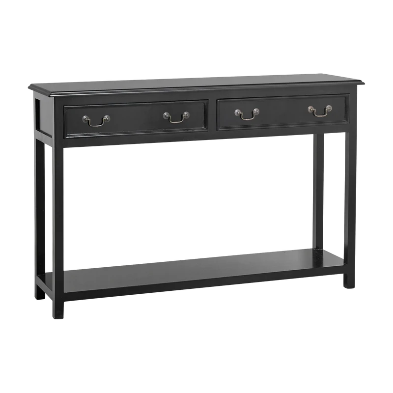 Console à tiroirs en bois de manguier noir 180 cm Moss - Nordal