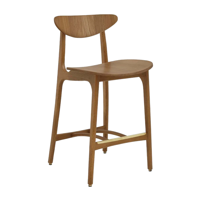 Chaise de bar en frêne foncé 65 cm Timber - 366 Concept