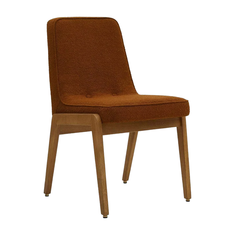 Chaise en tissu bouclé sierra et frêne foncé 51 x 49 Série 200-125 - 366 Concept