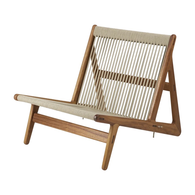 Chaise longue d'extérieur en bois iroko huilé MR01 Initial - Gubi