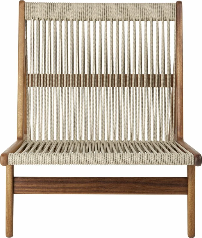 Chaise longue d'extérieur en bois iroko huilé MR01 Initial - Gubi