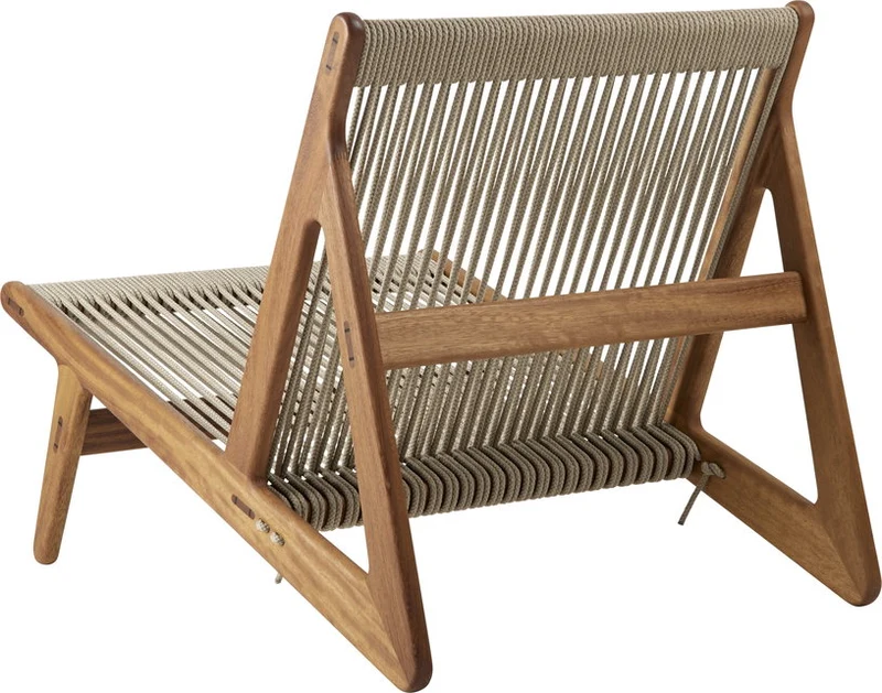 Chaise longue d'extérieur en bois iroko huilé MR01 Initial - Gubi