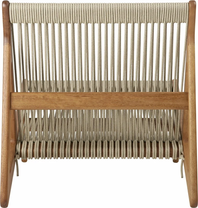 Chaise longue d'extérieur en bois iroko huilé MR01 Initial - Gubi