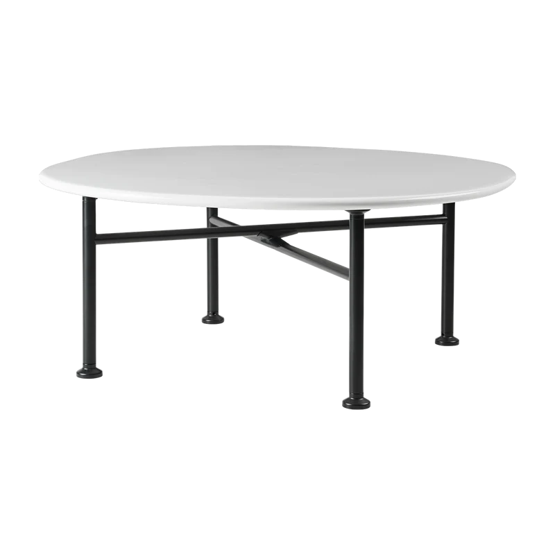 Table basse en céramique blanc palourde 75x75 cm Carmel - Gubi