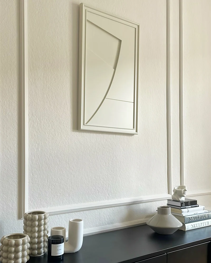 Tableau en bois blanc oyster 80 cm Arch - Likya