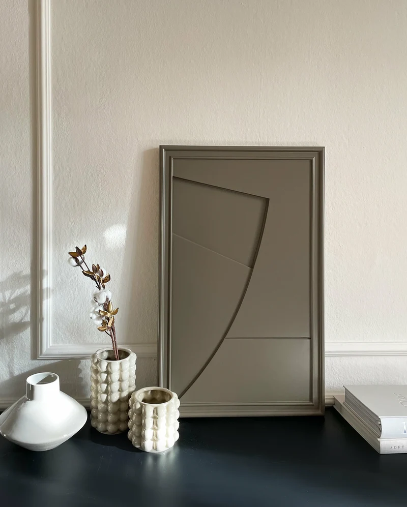 Tableau en bois beige cocoa 80 cm Arch - Likya