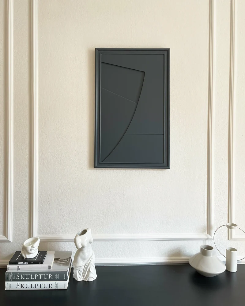 Tableau en bois noir 80 cm Arch - Likya