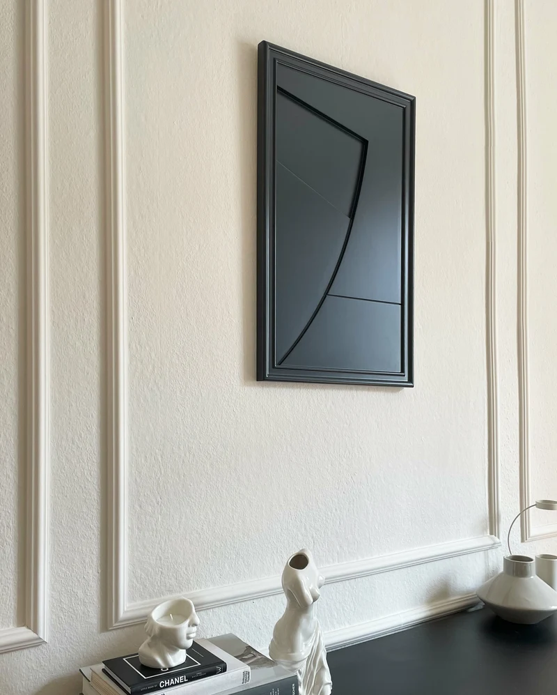 Tableau en bois noir 80 cm Arch - Likya