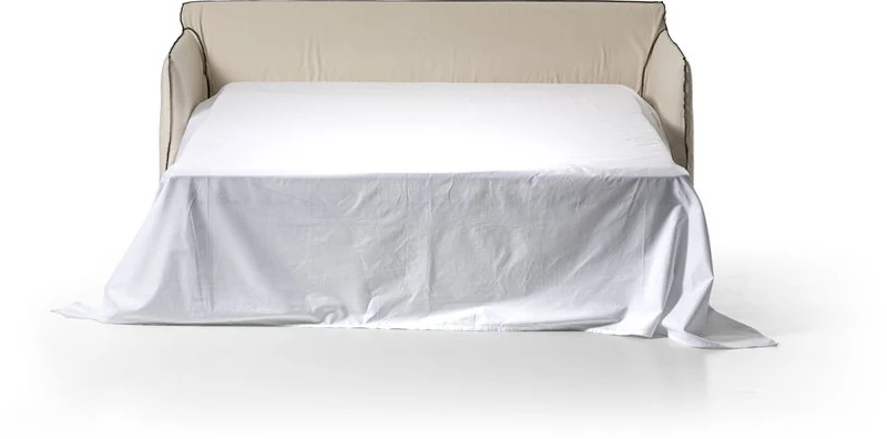 Canapé lit tissu naturel et surpiqûres corteccia Ghost 15 - Gervasoni