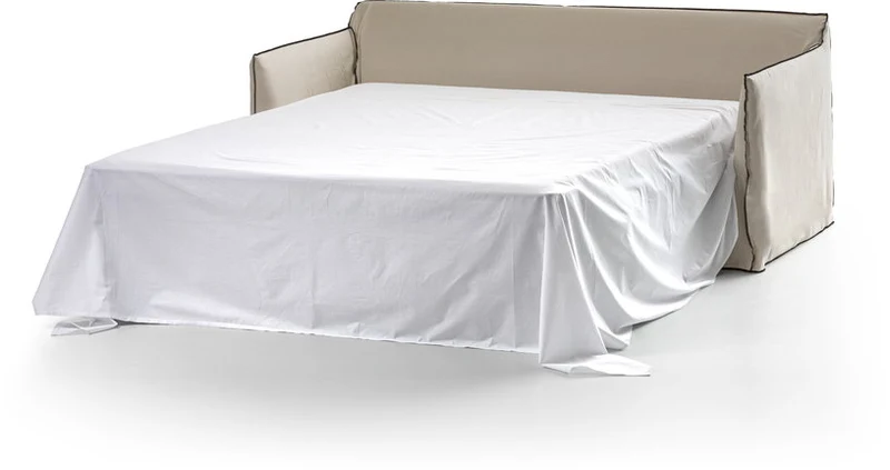 Canapé lit tissu naturel et surpiqûres corteccia Ghost 15 - Gervasoni